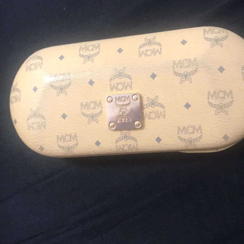 MCM cream authentic eyeglass case